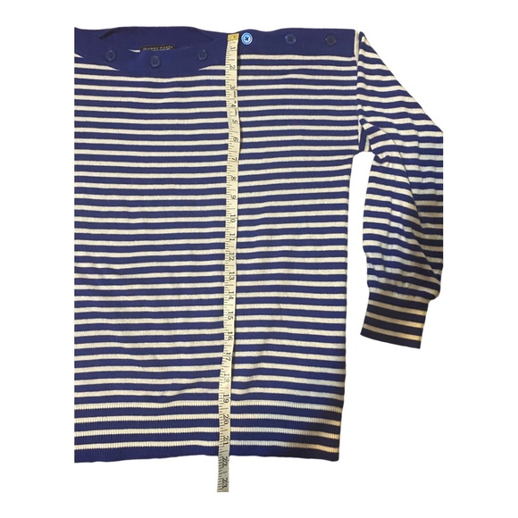 Jeanne Pierre cashmere blend nautical stripes boatneck sweater. Sz. L - Picture 8 of 14